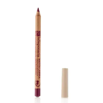 Lápis labial laSaponaria cor vinho com tampa bege