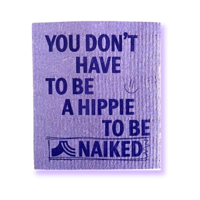 Pano roxo com texto em azul e textura de waffle