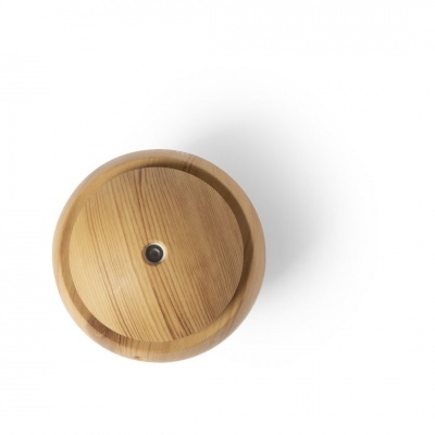 Moinho de madeira redondo visto de cima