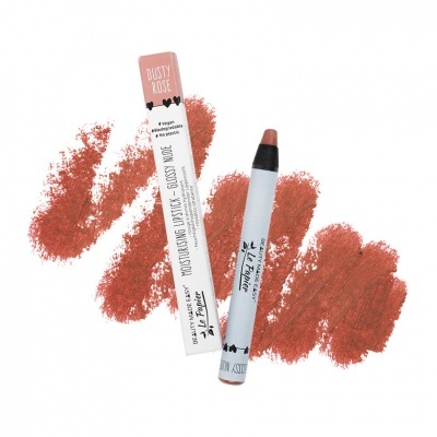 Lápis de maquilhagem cor castanho avermelhado DUSTY ROSE com embalagem branca e texto preto