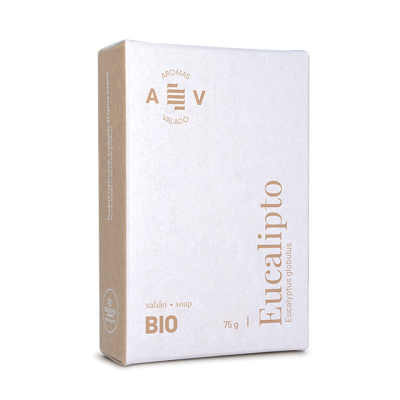 Embalagem de sabão BIO de eucalipto da marca AV AROMA VALADO