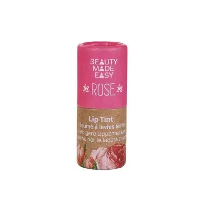 Bálsamo labial rosa da BEAUTY MADE EASY com design floral