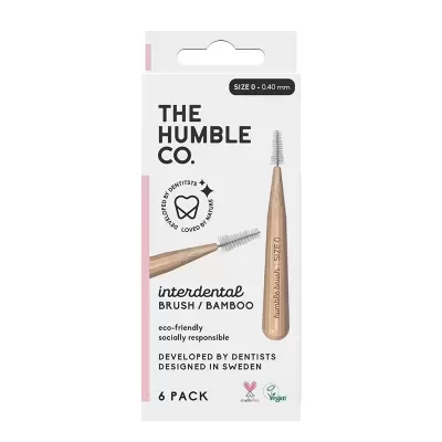 Pacote de 6 escovas interdentais com cabo em bambu da marca THE HUMBLE CO.