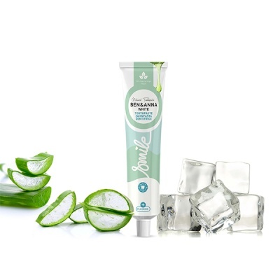 Tubo de pasta de dentes Ben&Anna com aloe vera e cubos de gelo