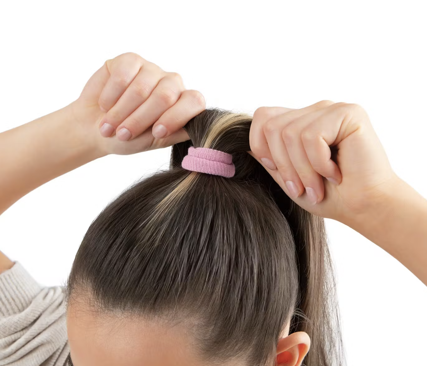 Elásticos para cabelo sem plástico Rosa - FAIRTYE Elásticos para cabelo sem plástico Rosa - FAIRTYE