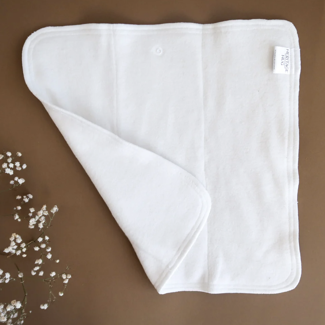 Fralda Single gusset algodão velour tudo-em-dois HERITAGE HUG - Trifold Fralda Single gusset algodão velour tudo-em-dois HERITAGE HUG - Trifold