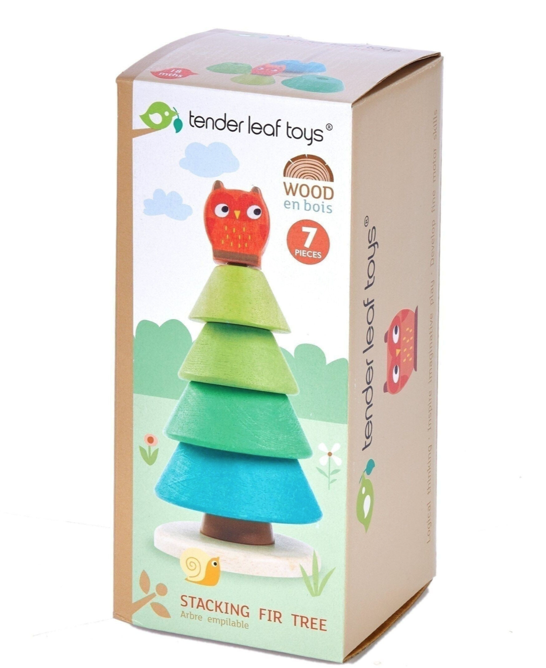 Árvore de empilhar em madeira Tender Leaf Árvore de empilhar em madeira Tender Leaf