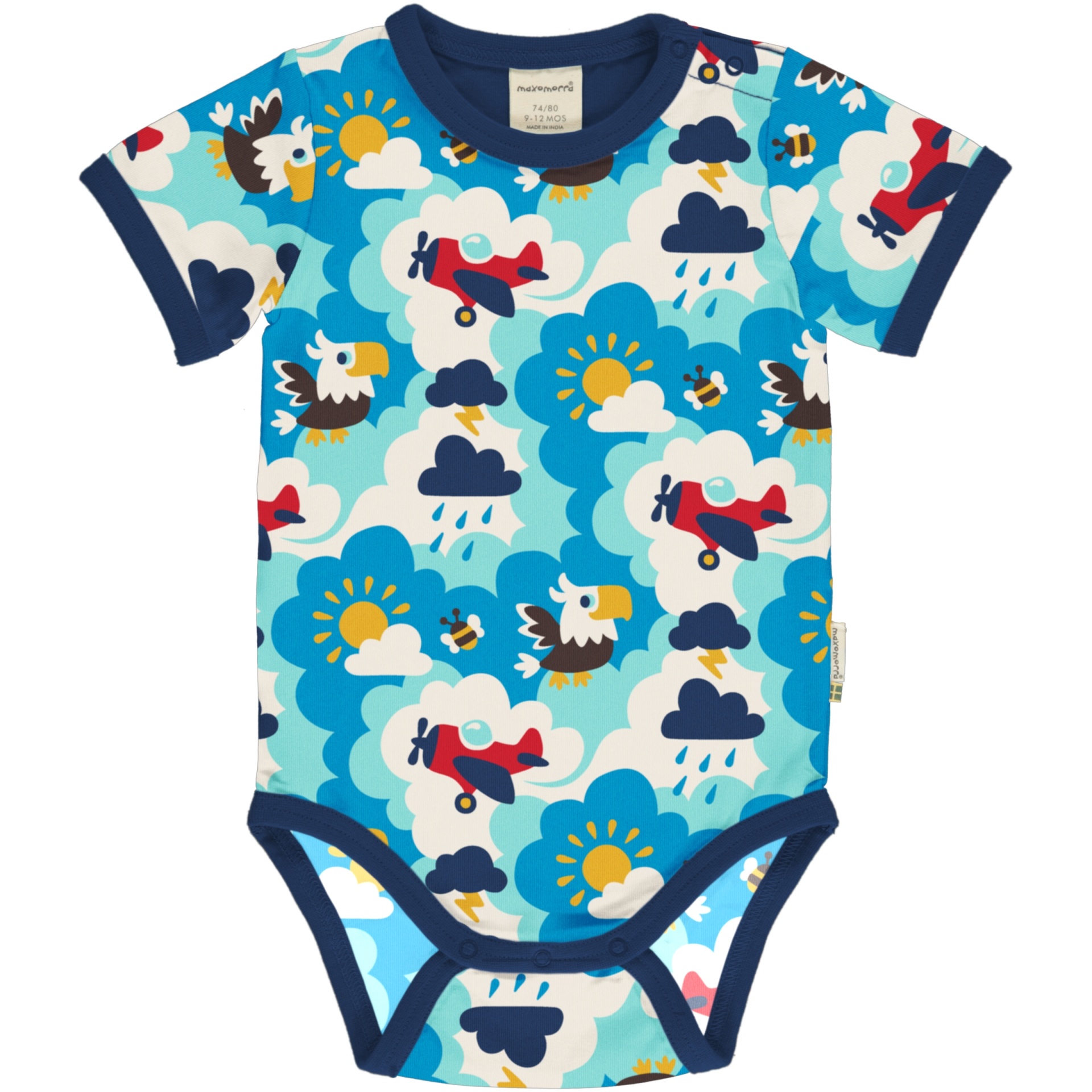 Body de manga curta Maxomorra 86/92 (18-24 meses) Body de manga curta Maxomorra 86/92 (18-24 meses)