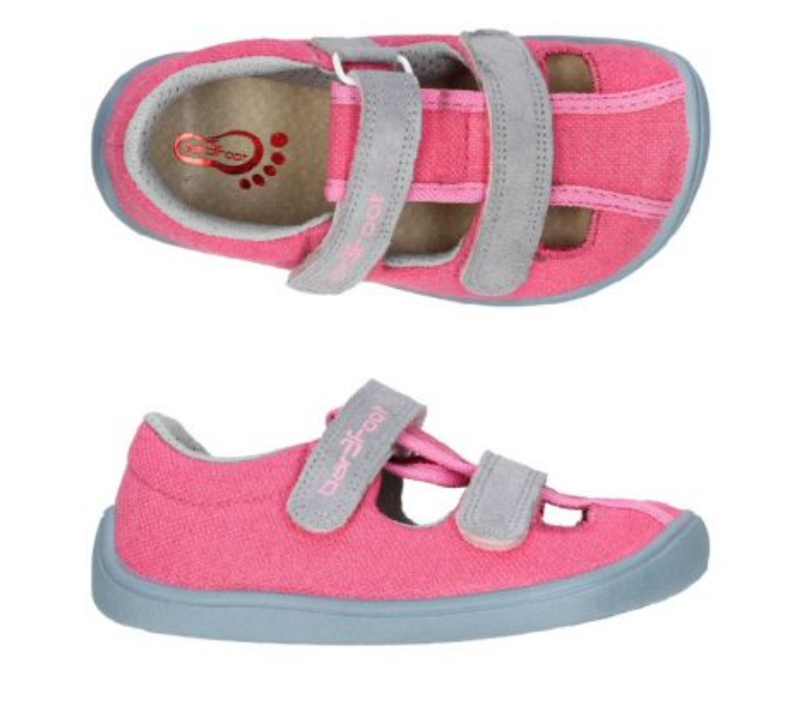 Sandálias Elf rosa e cinza BAR3FOOT Sandálias Elf rosa e cinza BAR3FOOT