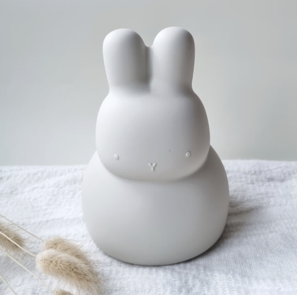 Mealheiro silicone BUNNY grey Rammelaartje Mealheiro silicone BUNNY grey Rammelaartje