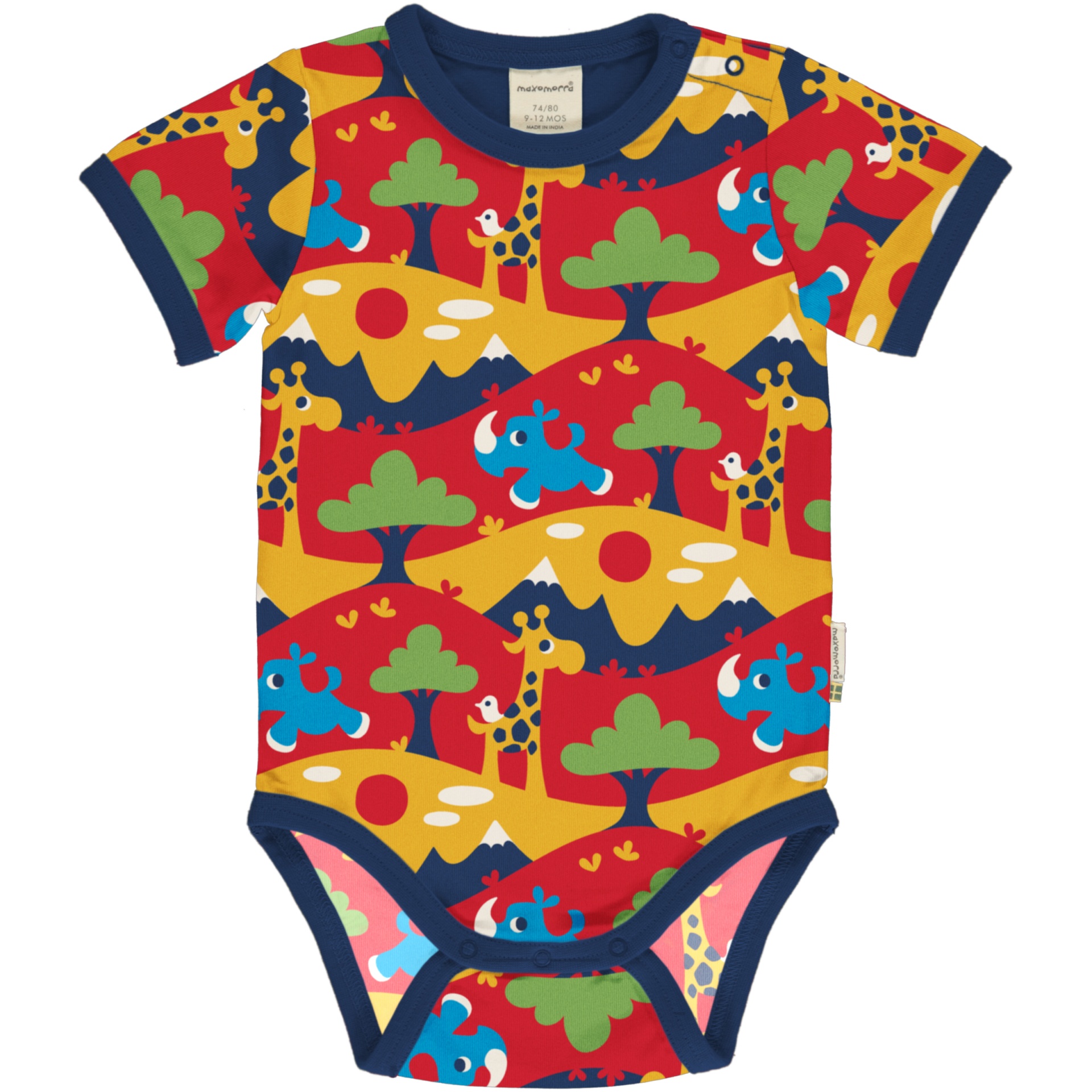 Body de manga curta Maxomorra 86/92 (18-24 meses) Body de manga curta Maxomorra 86/92 (18-24 meses)