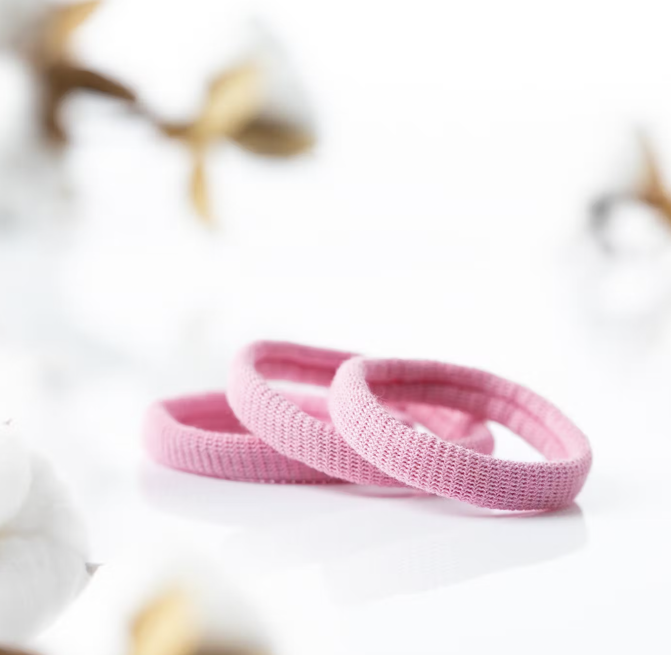 Elásticos para cabelo sem plástico Rosa - FAIRTYE Elásticos para cabelo sem plástico Rosa - FAIRTYE