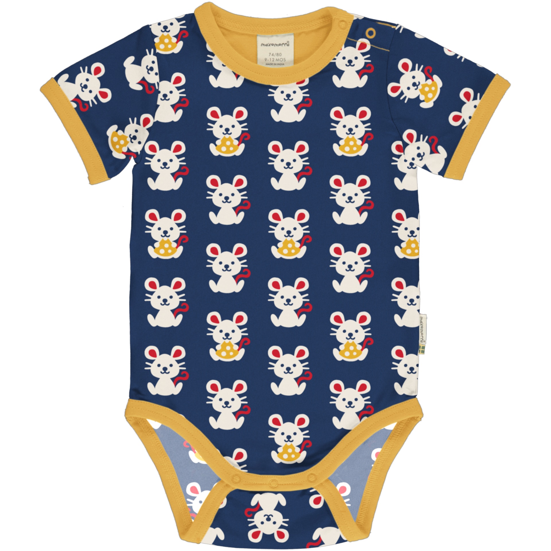 Body de manga curta Maxomorra 86/92 (18-24 meses) Body de manga curta Maxomorra 86/92 (18-24 meses)