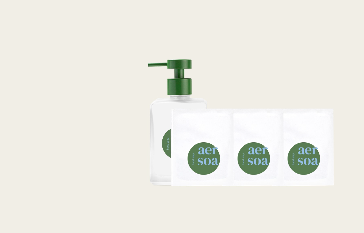 SABONETE DE MÃOS AER + 3 recargas SABONETE DE MÃOS AER + 3 recargas
