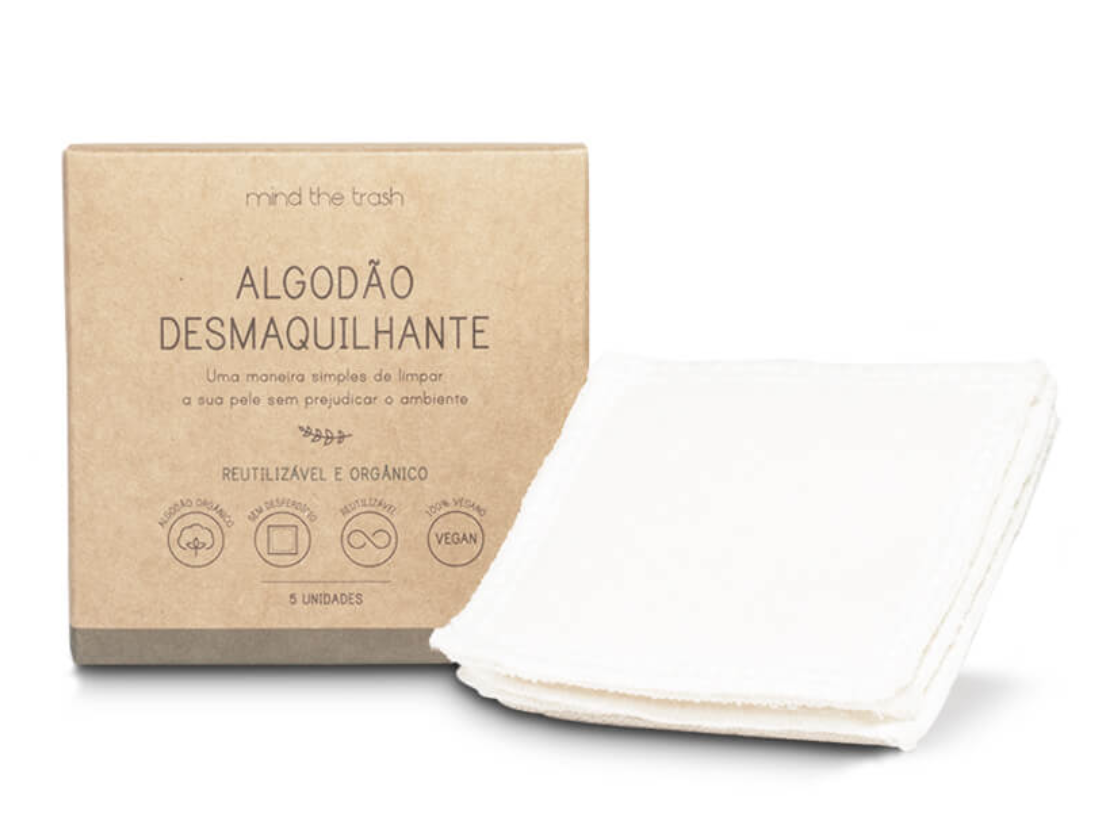 Algodão Desmaquilhante Reutilizável Mind The Trash (5unds.) Algodão Desmaquilhante Reutilizável Mind The Trash (5unds.)