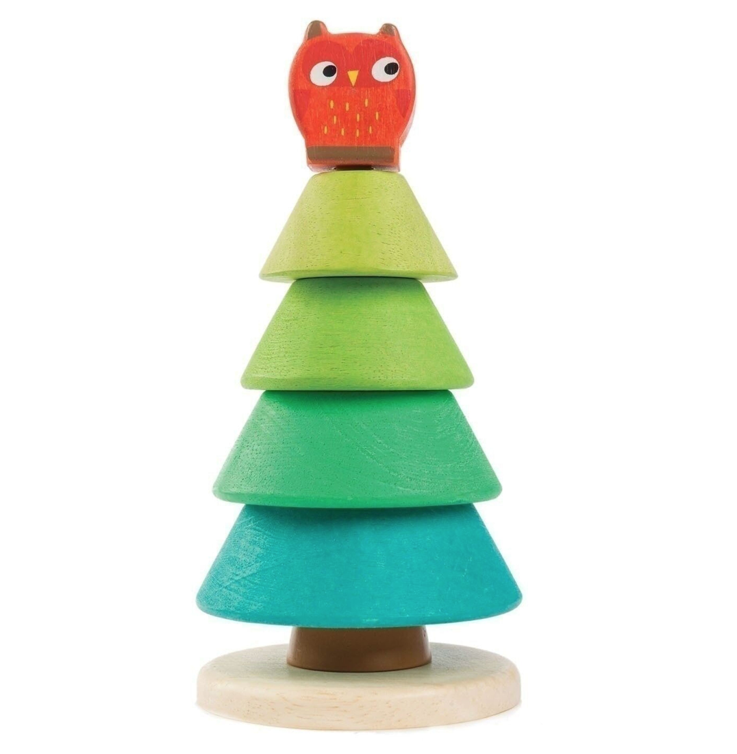 Árvore de empilhar em madeira Tender Leaf Árvore de empilhar em madeira Tender Leaf