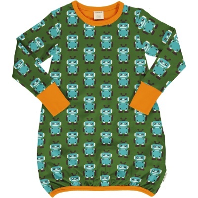 Vestido Baloon style ROBOT Maxomorra (Tamanhos disponíveis 9-12m, 18-24m, 3-4a, 5-6a, 7-8a, 9-10a)