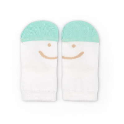 Meias barefoot Smile BRANCO/ CARAMELO / VERDE CLARO - Tip Toey Joey