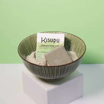 Linha para Jovens Tea treat yourself de limpeza facial sólido KISUPU