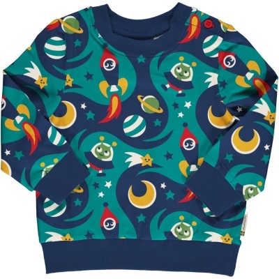 Camisola Sweatshirt buttons SPACE Maxomorra (Tamanhos disponíveis 1-2m, 3-6m, 9-12m)