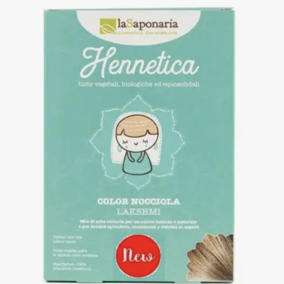 Tinta de Cabelo 100% Vegetal – Avelã LAKSHMI (100 g) LA SAPONARIA