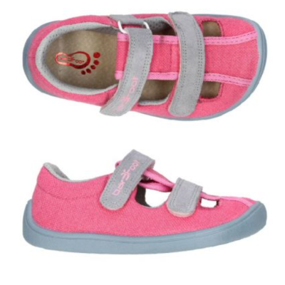 Sandálias Elf rosa e cinza BAR3FOOT