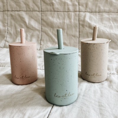 Copo de Silicone com palhinha LEO et LEA