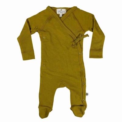 Babygrow kimono em merino Moss LILLE BARN