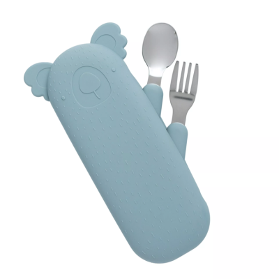 The Cotton Cloud Estojo com Garfo e Colher Coala Jade