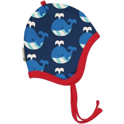Gorro de velour com fitas WHALE Maxomorra (Tamanhos disponíveis 44, 48)