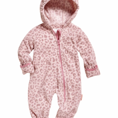 Babygrow Overall de fleece Leo pink