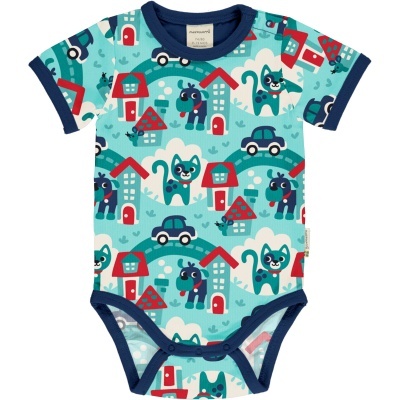 Body manga curta TOWN Meyadey (Tamanho disponível 1-3m, 3-6m,  9-12m)