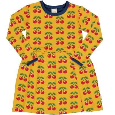 Vestido Spin style CHERRY Maxomorra (Tamanhos disponíveis 18-24m, 2-3a, 3-4a,7-8a, 9-10a)