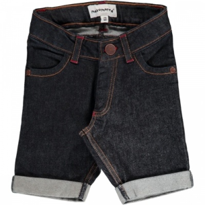 Calções perna Denim Dark wash Maxomorra (Tamanhos disponíveis 9-12m, 18-24m, 3-4a, 5-6a, 7-8, 9-10a)