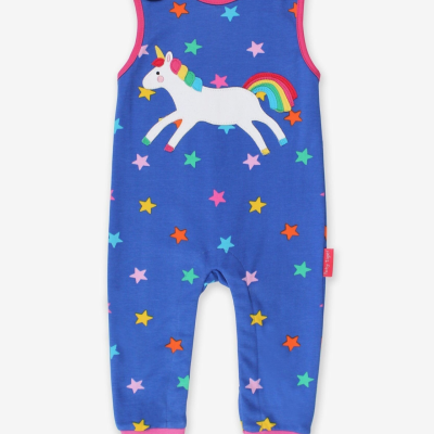 Jardineiras Unicorn algodão orgânico Toby Tiger