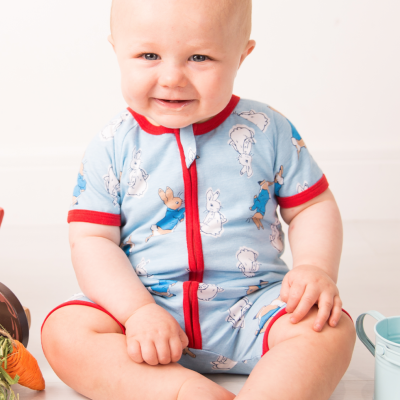 Babygrow de verão com zip Peter Rabbit Seaside Blade&Rose
