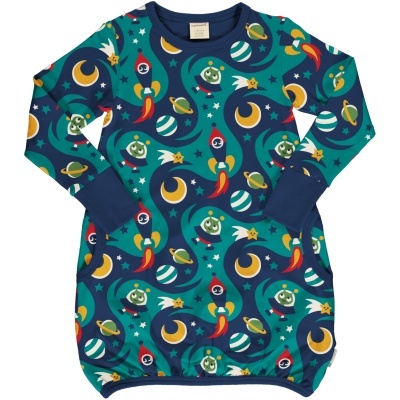 Vestido Balloon style SPACE Maxomorra (Tamanhos disponíveis 18-24m, 2-3a, 3-4a, 5-6a)