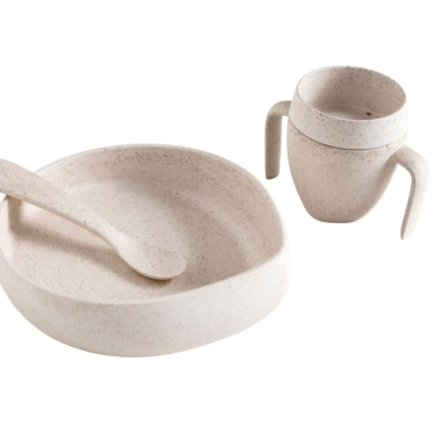 Conjunto de refeição fibra de madeira SKANDINO