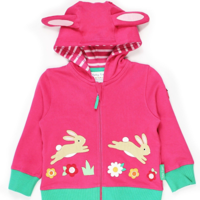Hoodie com orelhas Rabbit pink Toby Tiger