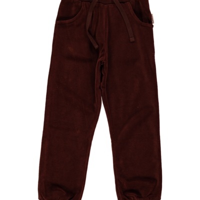Calças c/bolsos veludo Dark Brown Maxomorra