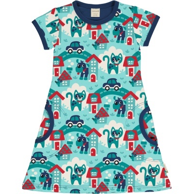 Vestido manga curta TOWN Maxomorra (Tamanhos disponíveis 9-12m)