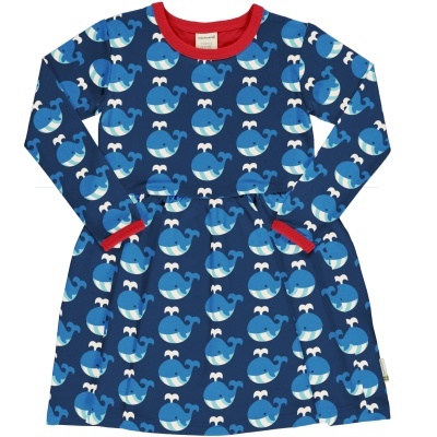 Vestido Spin WHALE Maxomorra (Tamanhos disponíveis 9-12m, 18-24m)