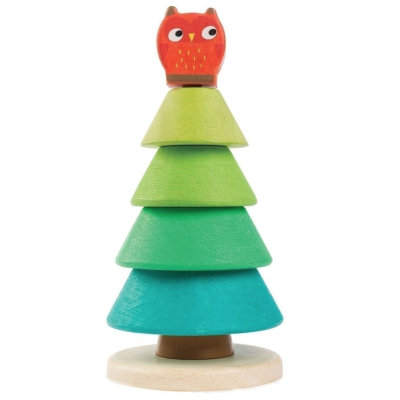 Árvore de empilhar em madeira Tender Leaf