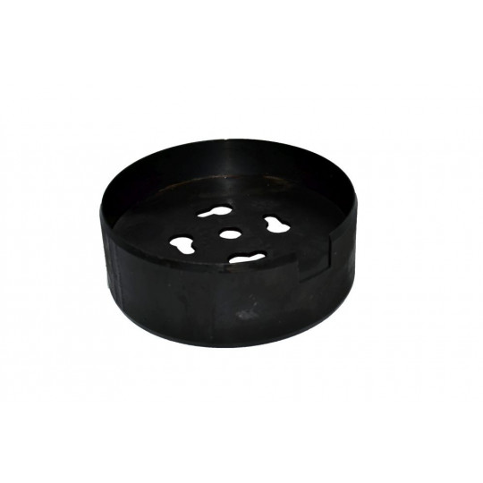Copos para queimador de plástico Suporte circular preto em metal com recortes no centro
