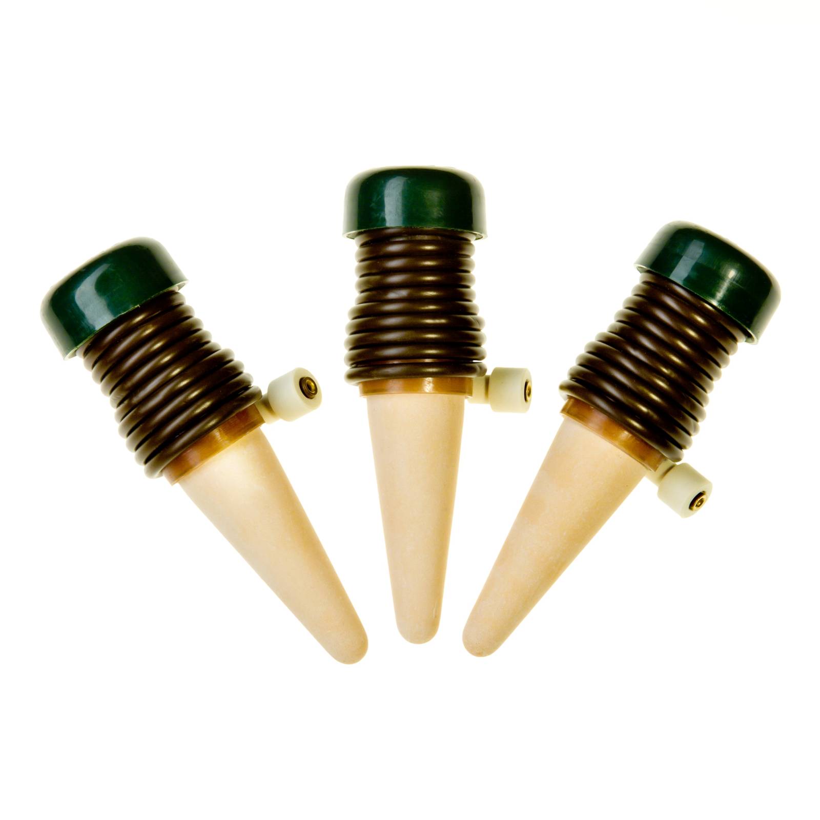 Blumat Classic (Blister 3 Unid) Dispositivos cónicos para irrigação com plástico verde, preto e bege