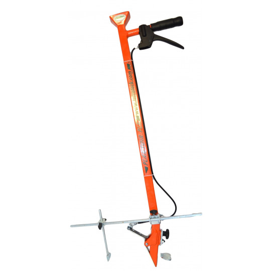 Plantador PL1- sementes grandes Arrancador manual para plantas metal laranja e preto