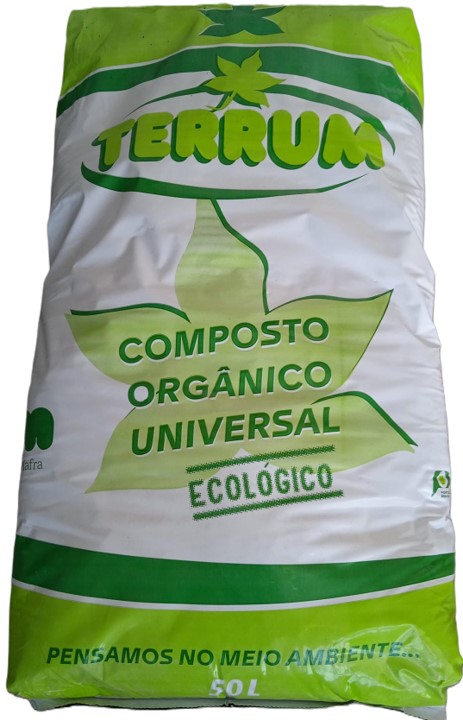 Composto orgânico universal 50L Saco de composto orgânico universal ecológico Terrum 50 litros