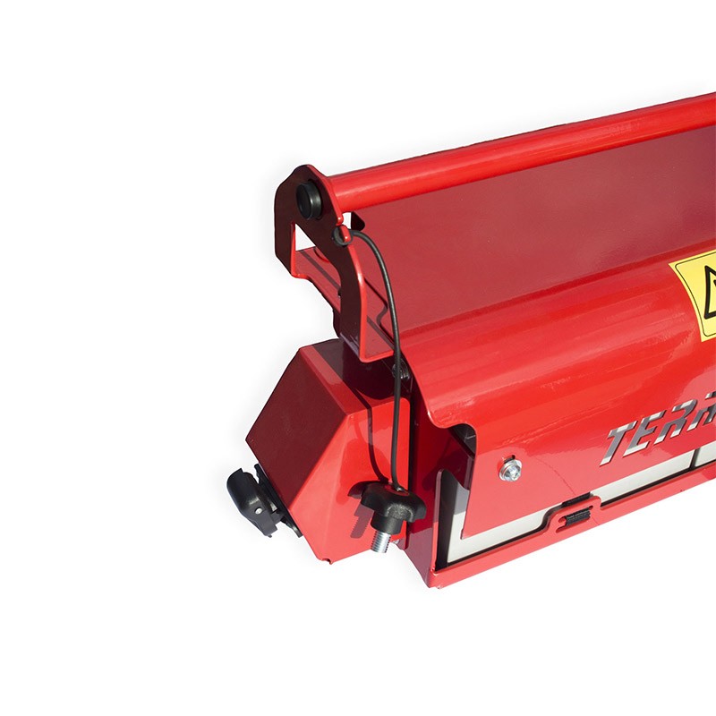 Pack de Baterias para Colhedora Babyleaf Equipamento agrícola metálico vermelho com cabo horizontal e parafuso