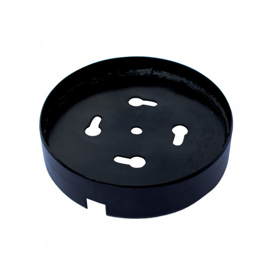 Copos para queimador de plástico Base circular preta de metal com orifícios em forma de chave