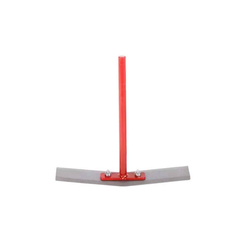 Enxada de rodas com lâmina de 180 mm Ferramenta com base cinza e suporte vermelho vertical